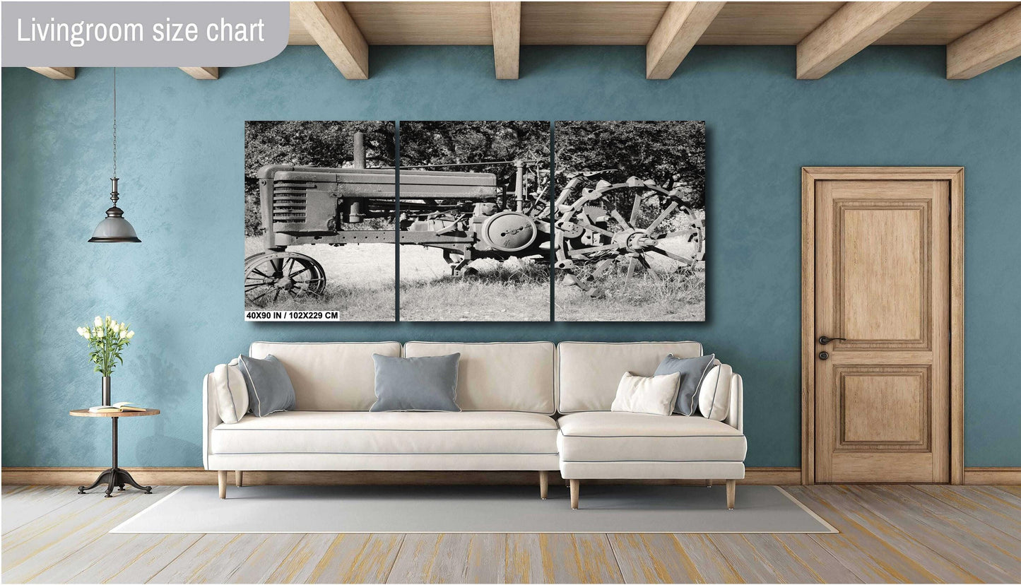 Farmhouse Wall Art - Photograph of Vintage Tractor | Rustic Farmhouse Wall Art Print | Available in Paper, Canvas, Acrylic & Metal
