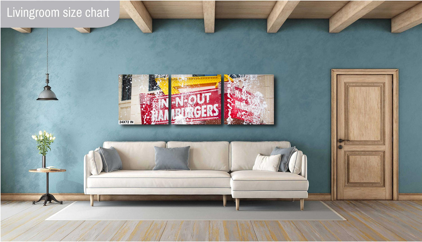 Las Vegas In-N-Out Burger Wall Art | Vibrant Urban Landscape Print on Premium Photo Paper, Canvas, Acrylic & Metal