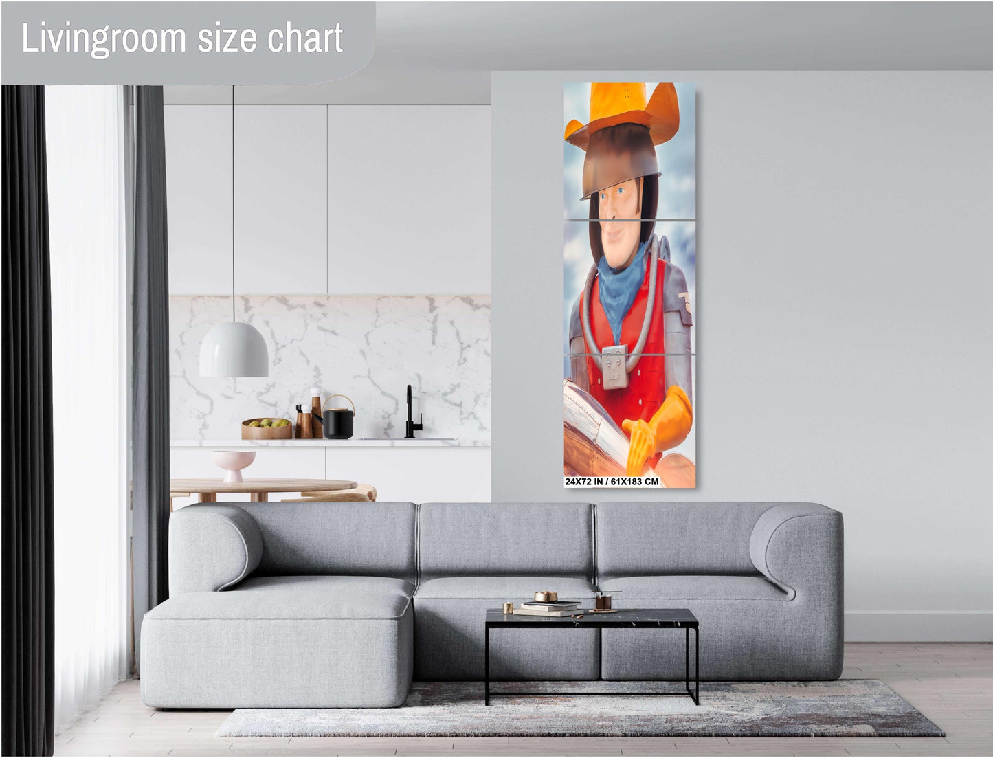 Buck Atom's Atomic Space Cowboy Mufflerman: Tulsa Route 66 Print on Premium Photo Paper, or Ready-to-Hang Canvas, Acrylic, or Metal