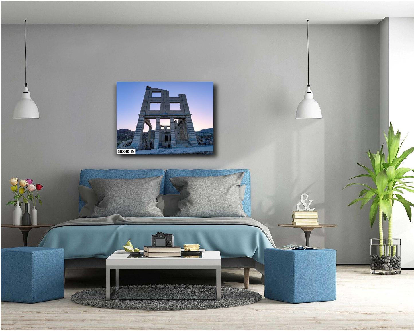 Nevada Gold Rush Sunset Photo | Rhyolite Ghost Town Wall Art | Rustic Western Decor for Home
