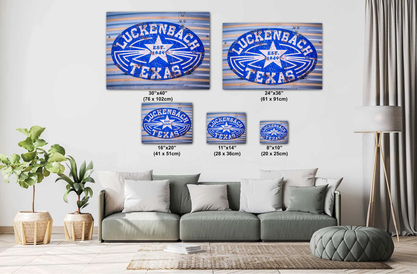 Luckenbach Texas Rustic Entrance Sign: Fine Art Print on Premium Photo Paper or Ready-to-Hang Canvas, Acrylic, or Metal