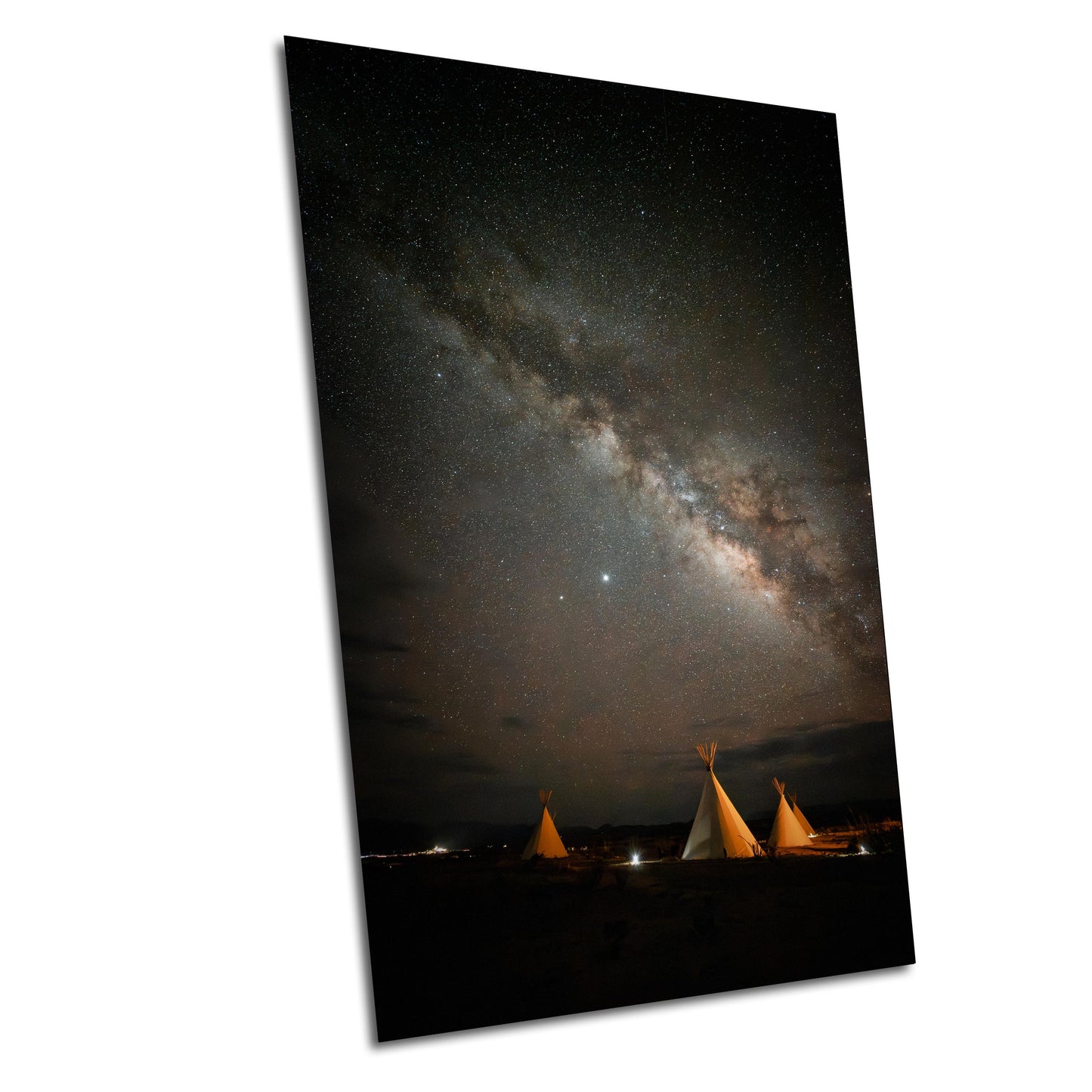Milky Way Stars over Terlingua Teepee Art Print | Big Bend Texas Night Sky Constellation Decor