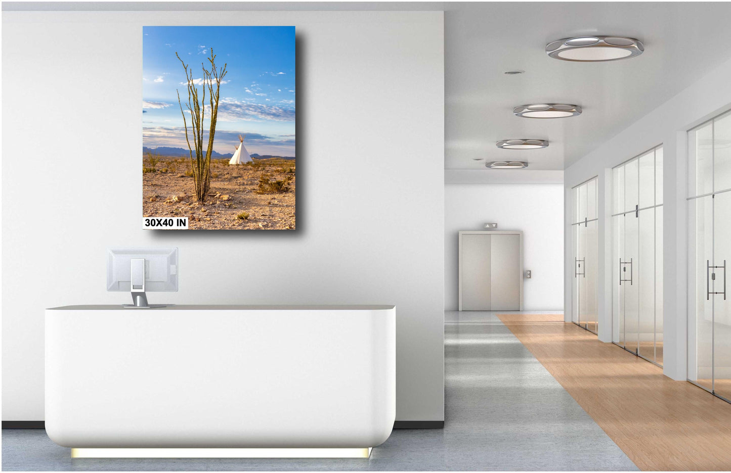 Terlingua Texas Ocotillo Tipi Print - Desert Landscape Photography Wall Art for Southwestern Home Decor