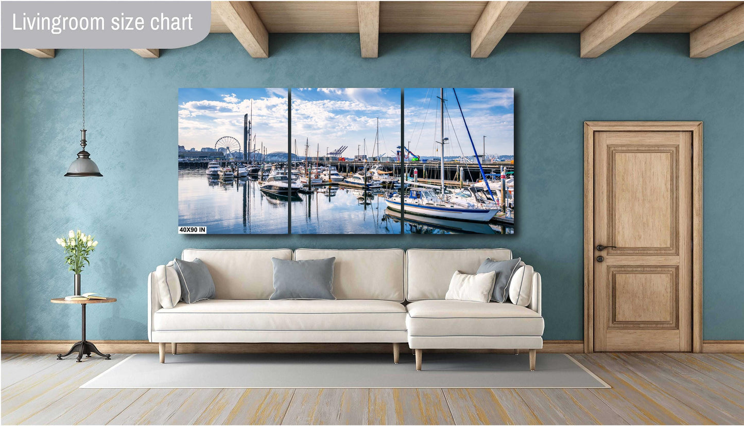 Seattle Waterfront Fine Art Print: Pier 66 Alaska Cruise Souvenir, Cityscape Photography, Wall Art Decor