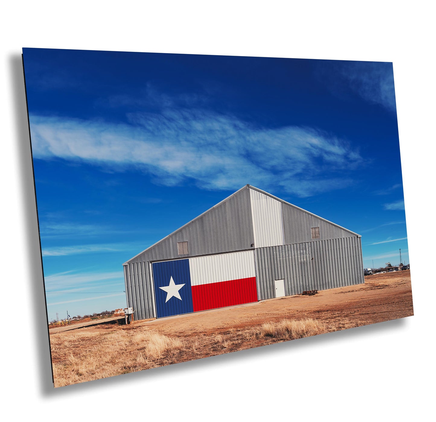 Texas Wall Art Photography - Route 66 Texas Flag Barn Art Print | Rustic Panhandle Canvas, Paper, Acrylic & Metal Decor
