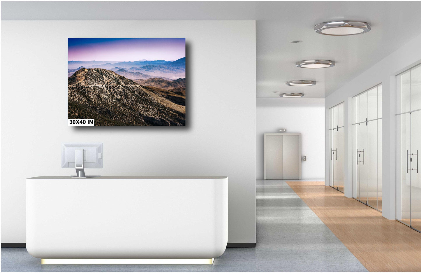 Desert Landscape Canvas: Nevada Mountains Wall Art for Home & Cabin Decor, Southwest Nature Photography, Rustic Room Decor