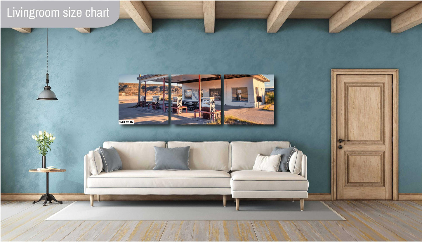 West Texas Art - Abandoned Gas Station | Desert Landscape Photography Print from Texas Big Bend | Unique Home Decor & Travel Art