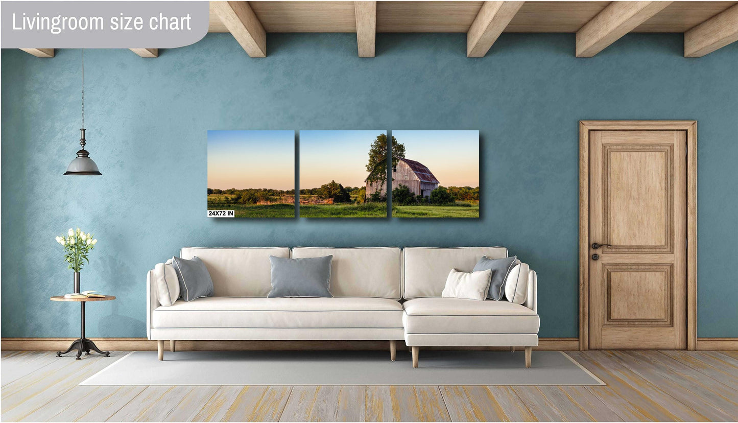 Rustic Barn Photography: Farmhouse Wall Decor Print on Canvas, Paper, Acrylic, or Metal - Rural Landscape Art