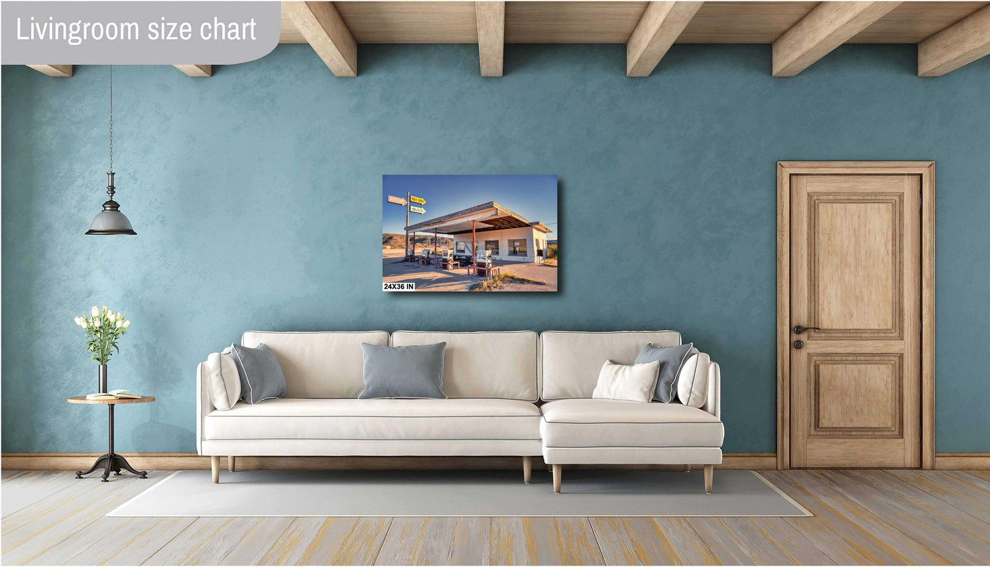 West Texas Art - Abandoned Gas Station | Desert Landscape Photography Print from Texas Big Bend | Unique Home Decor & Travel Art
