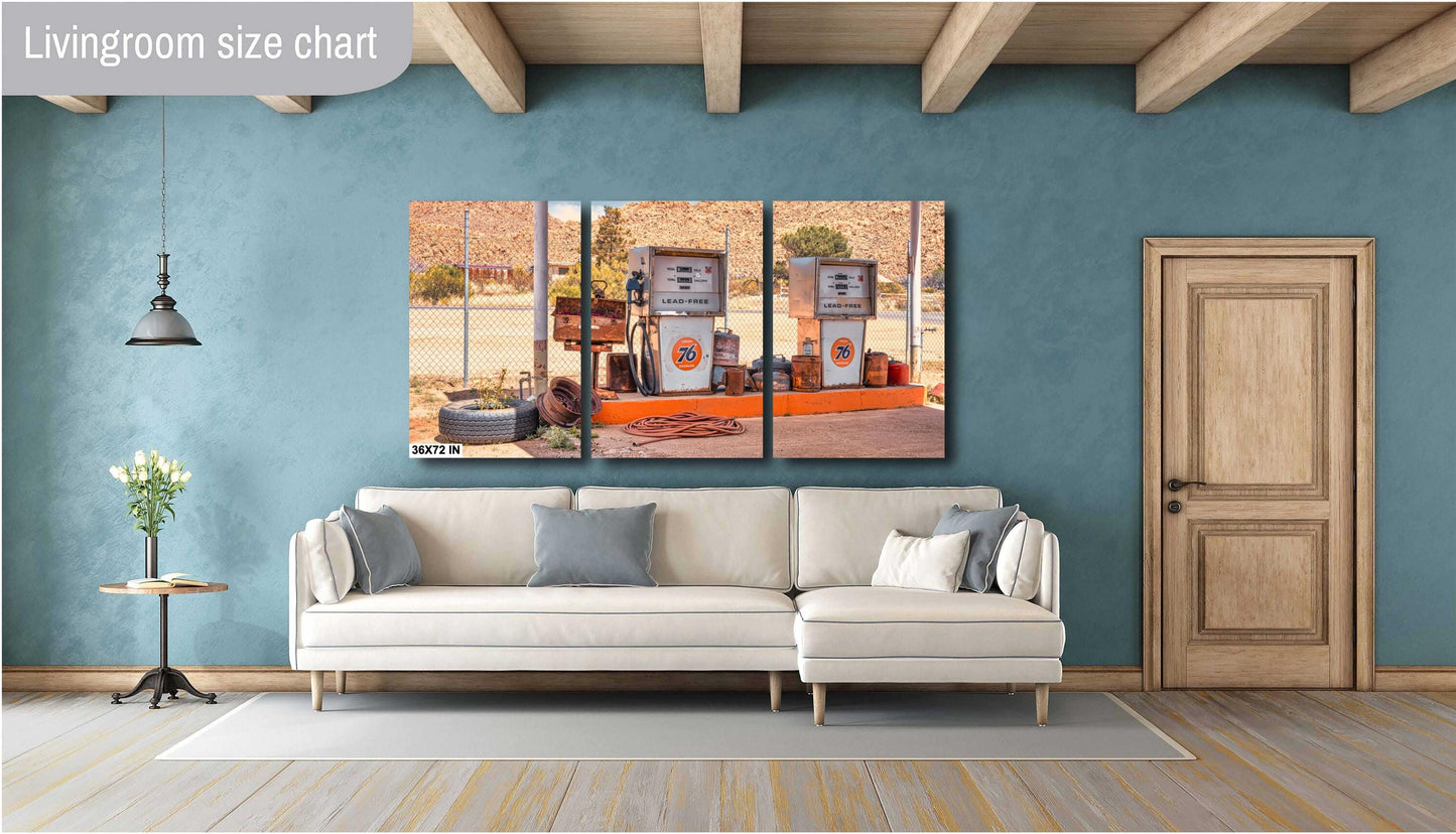 Valentine Arizona Route 66 Union 76 Station: AZ Desert Landscape Photography, Americana Wall Art for Man Cave