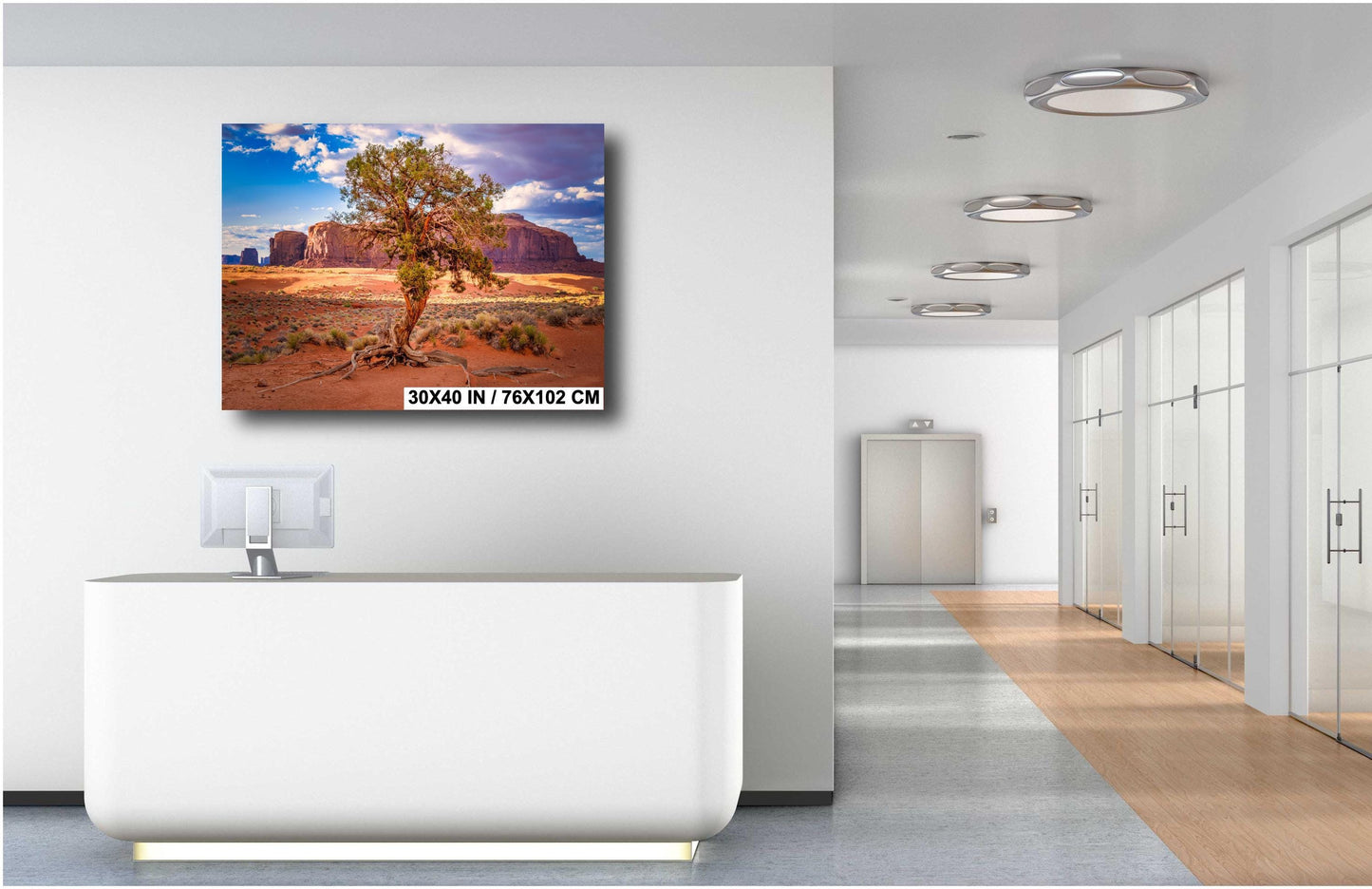 Monument Valley Poster - Gnarled Juniper Tree, Arizona Landscape Photo on Canvas, Metal, Acrylic & Photo Paper Decor
