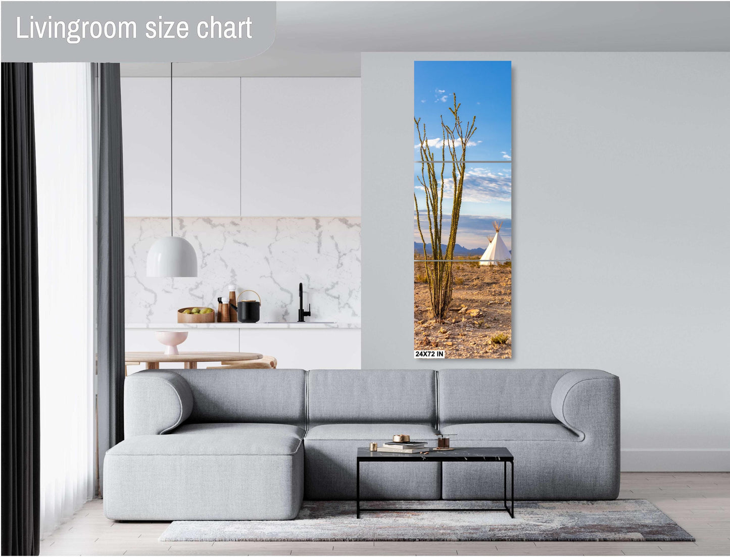 Terlingua Texas Ocotillo Tipi Print - Desert Landscape Photography Wall Art for Southwestern Home Decor