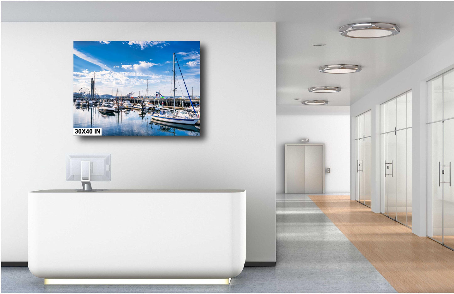 Seattle Waterfront Fine Art Print: Pier 66 Alaska Cruise Souvenir, Cityscape Photography, Wall Art Decor