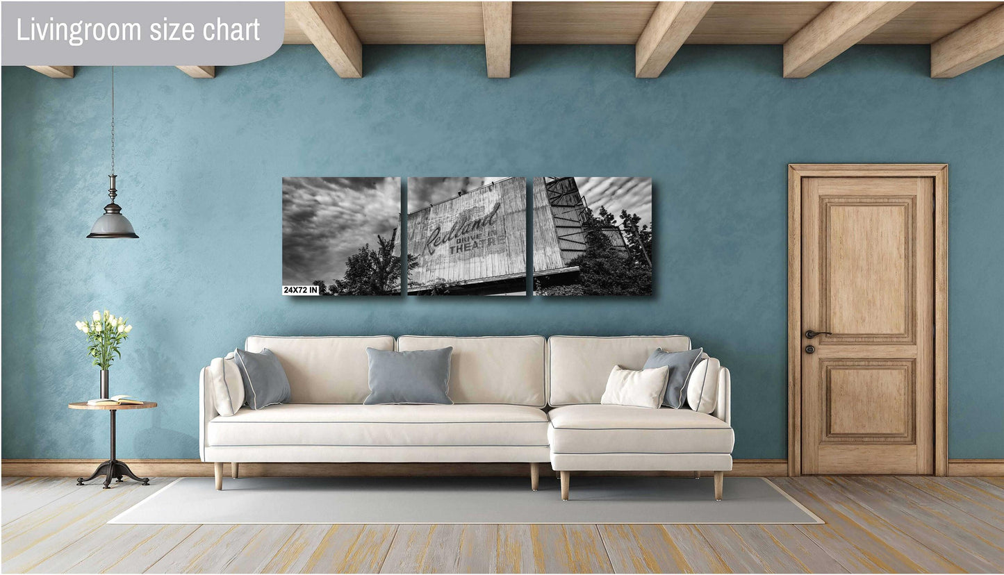 Redland Drive-In Theatre Print - Lufkin TX Historic US-59 Landmark Americana Wall Art Photography