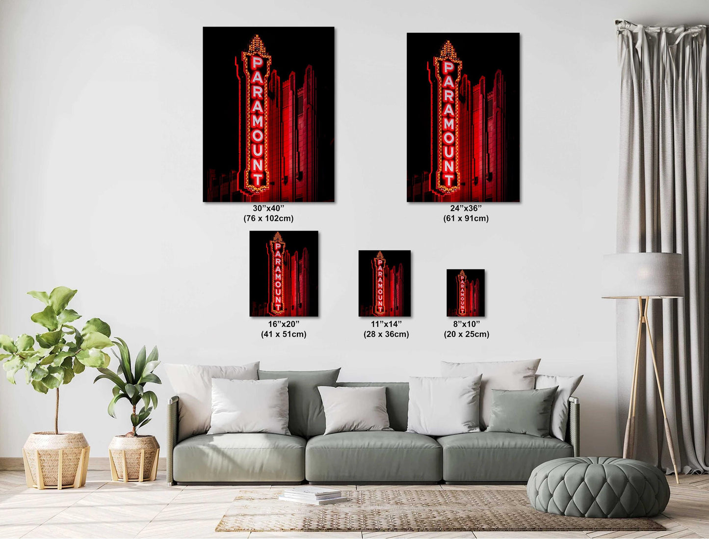 Movie Theater Wall Art - Paramount Theater Neon Sign | Historic 1932 Art Deco Cinema in Amarillo | Fine Photo Paper & Ready-to-Hang Canvas