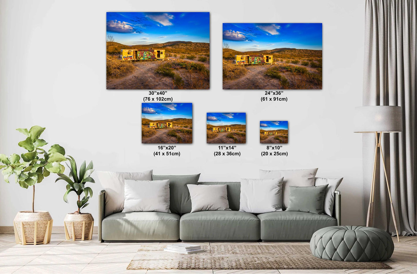 Texas Wall Art - Abandoned Trailer Wall Art Print: Unique Southwest Desert Decor on Photo Paper, Canvas, Acrylic & Metal