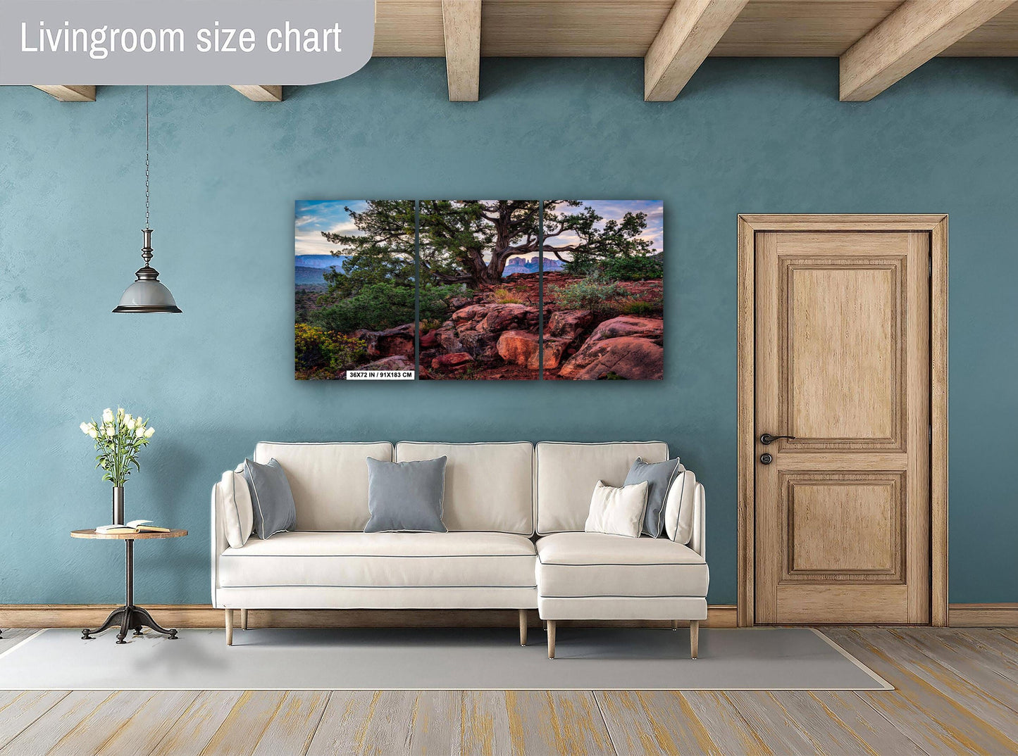 Sedona Arizona Cathedral Rock Wall Art - Red Rocks Photography Print on Premium Photo Paper, Canvas, Acrylic & Metal Decor