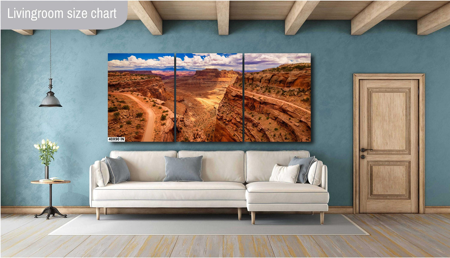 Canyonlands Shafer Trail Overlook: Desert Landscape Art Print - Utah National Park Canvas or Metal Decor