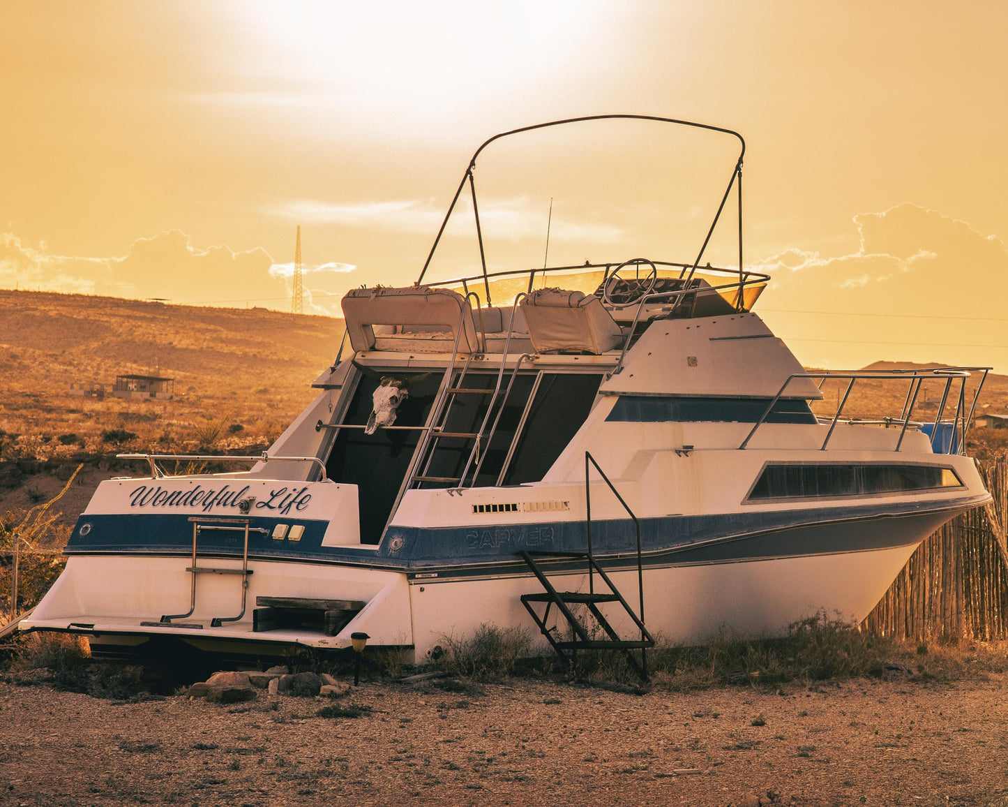 Big Bend Terlingua Texas Desert Boat Print - Wonderful Life Sunset Art, Fine Art Print on Premium Photo Paper & Canvas
