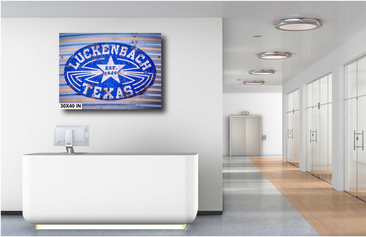 Luckenbach Texas Rustic Entrance Sign: Fine Art Print on Premium Photo Paper or Ready-to-Hang Canvas, Acrylic, or Metal