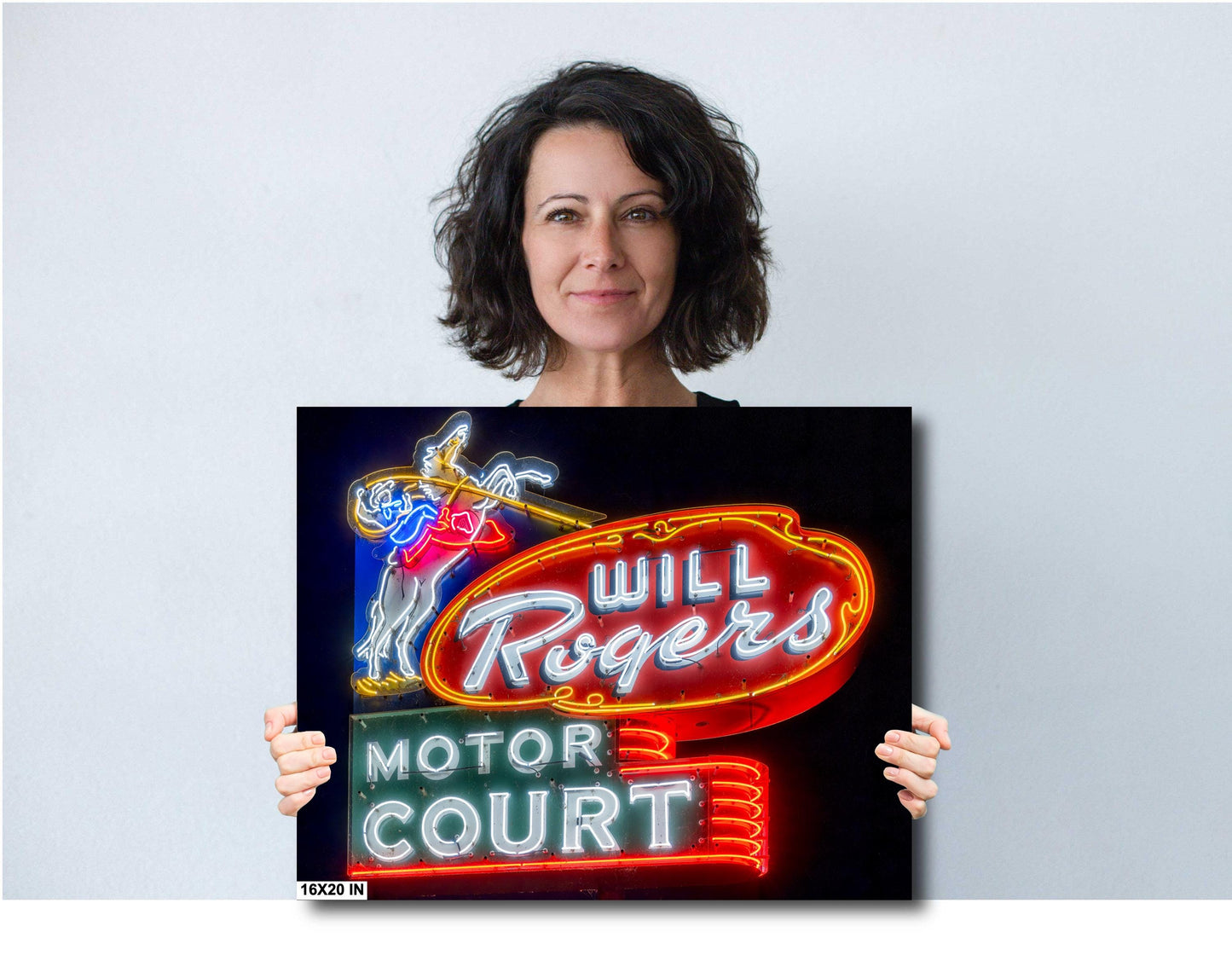 Route 66 Tulsa Neon Sign Photo - Will Rogers Motor Court Print on Premium Paper, Canvas, Acrylic & Metal Decor