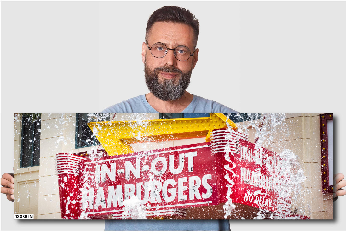 Las Vegas In-N-Out Burger Wall Art | Vibrant Urban Landscape Print on Premium Photo Paper, Canvas, Acrylic & Metal