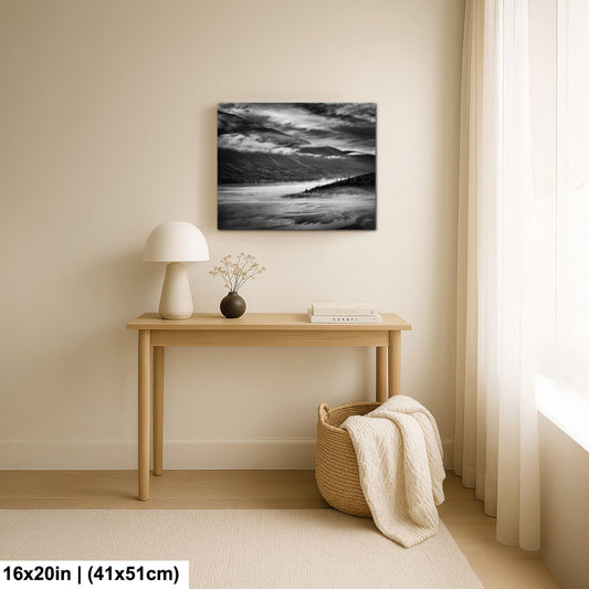 Skagway Alaska Wall Art - Black and White Landscape Print | Cruise Port Photography