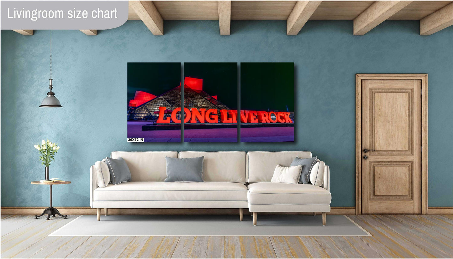 Rock and Roll Hall of Fame Cleveland | Night Photography on Premium Paper & Ready-to-Hang Canvas, Metal, Acrylic