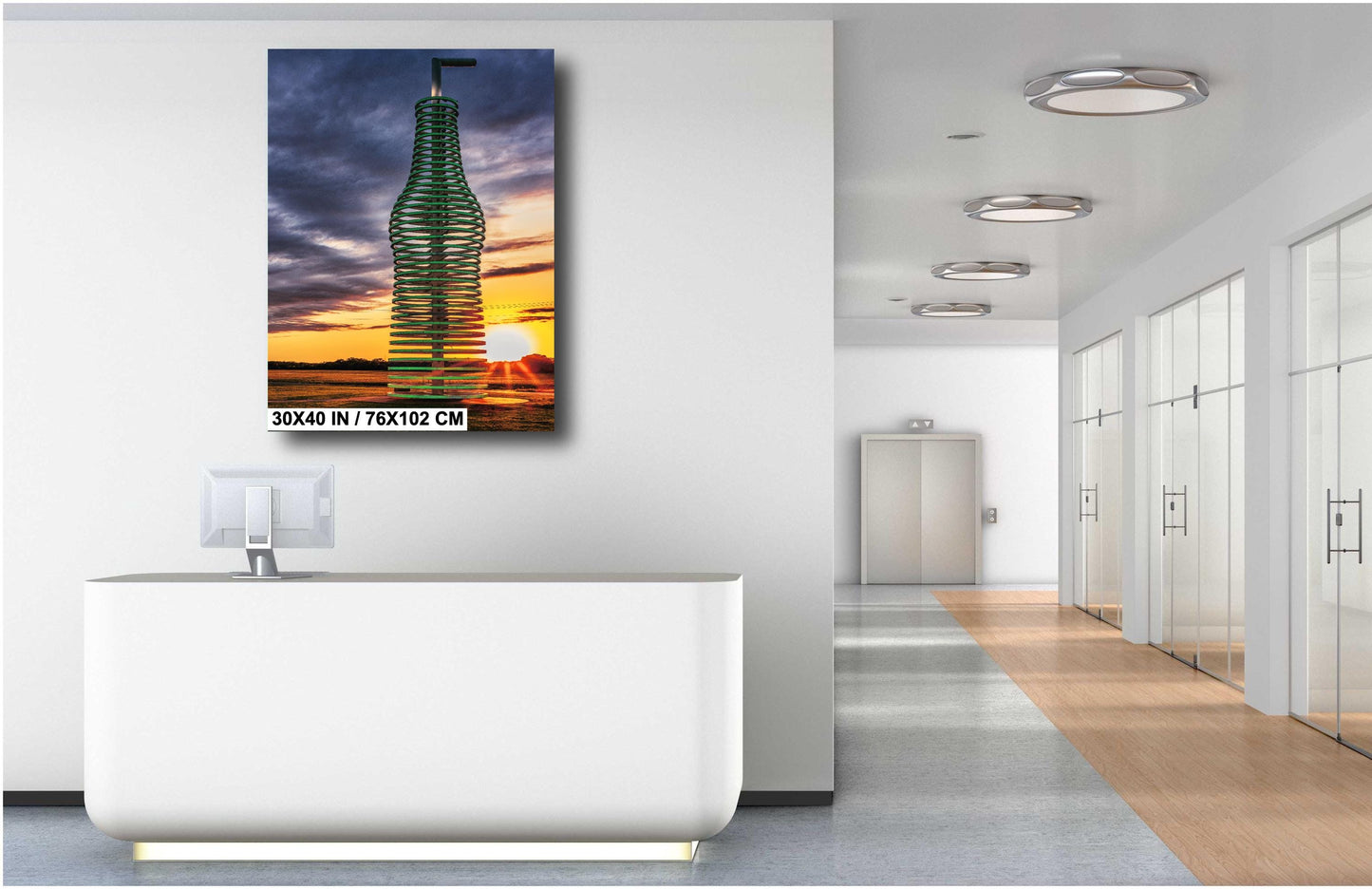 Pops 66 Soda Ranch Wall Art - Americana Route 66 Print, Coke Bottle, Oklahoma Sunset Art on Paper, Canvas & Metal