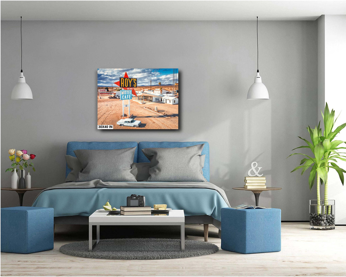 Roy's Motel Cafe: Vintage Route 66 Photo Print - Amboy, California Art on Paper, Canvas, Acrylic & Metal Decor