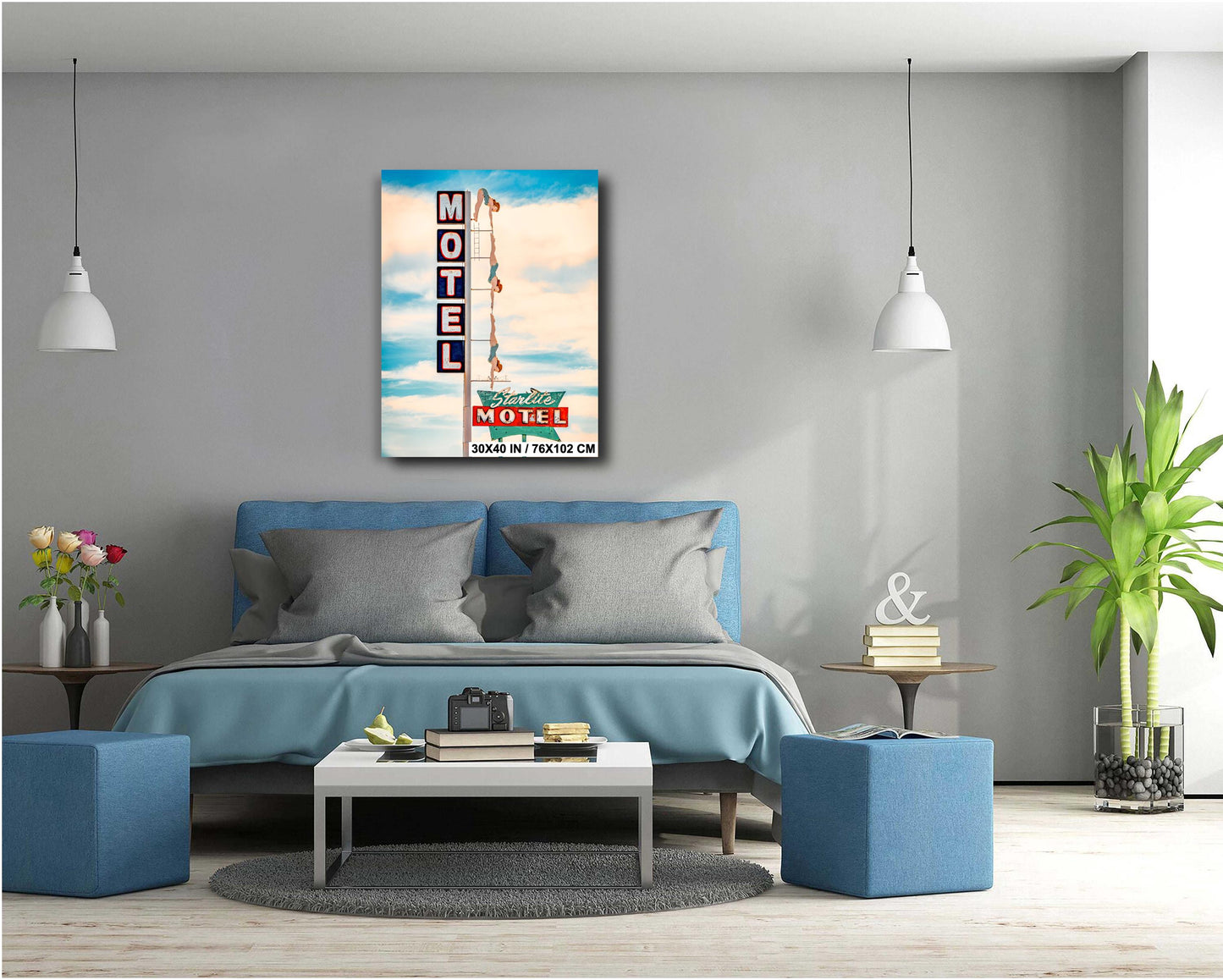 Mid Century Modern Art Photography - Starlite Motel Mesa AZ, Fine Art Print on Premium Paper, Canvas, Acrylic & Metal Wall Decor