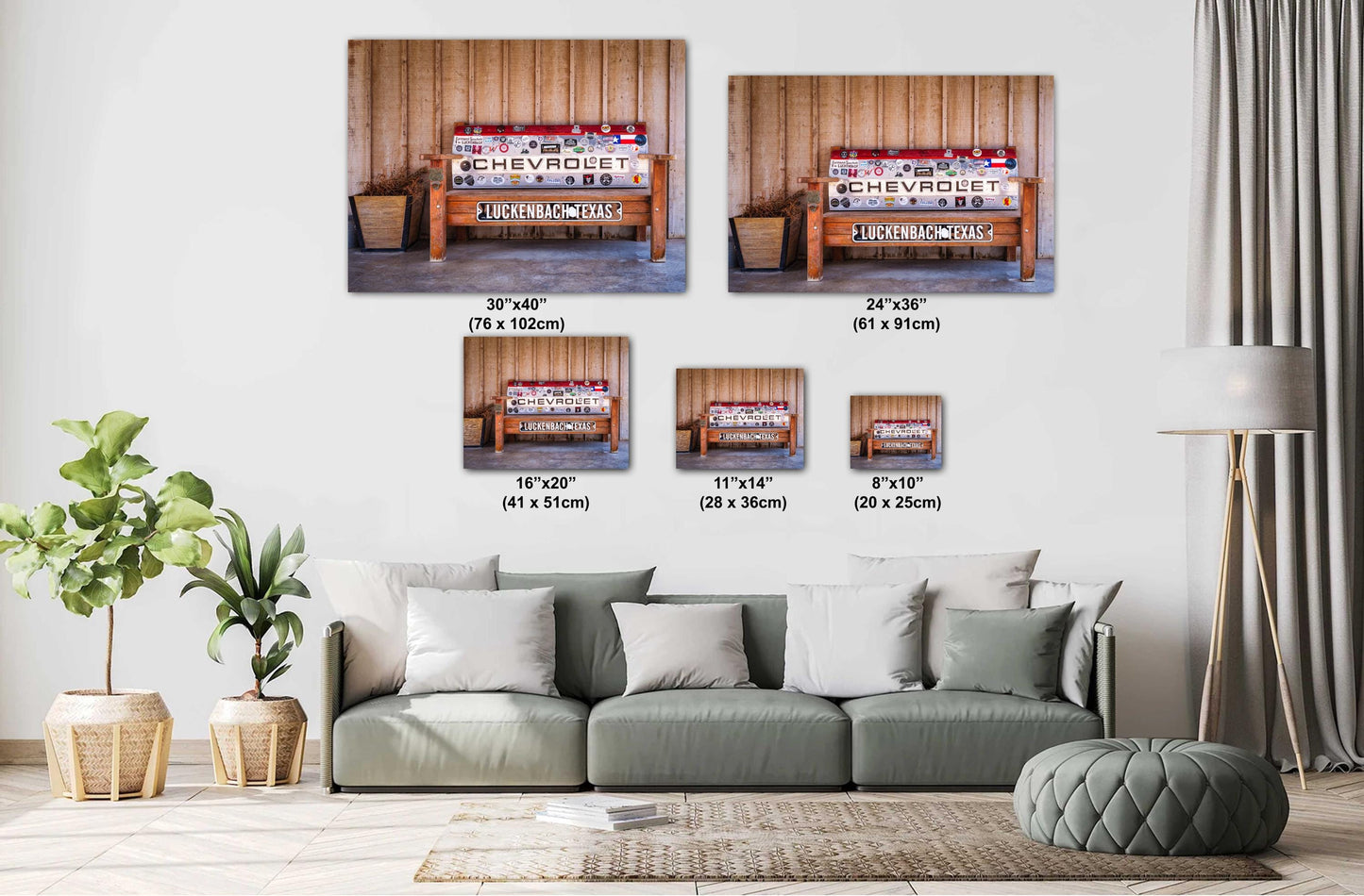 Luckenbach Texas Bench Fine Art Print on Premium Photo Paper or Ready-to-Hang Canvas & Metal Décor