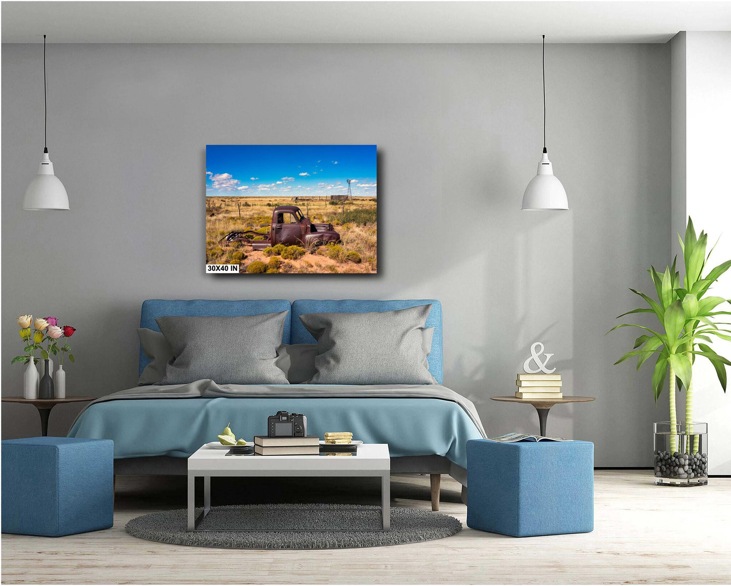 1948 Chevy Pickup Photography Print: Route 66 New Mexico Decor for Garage, Man Cave & Home Spaces