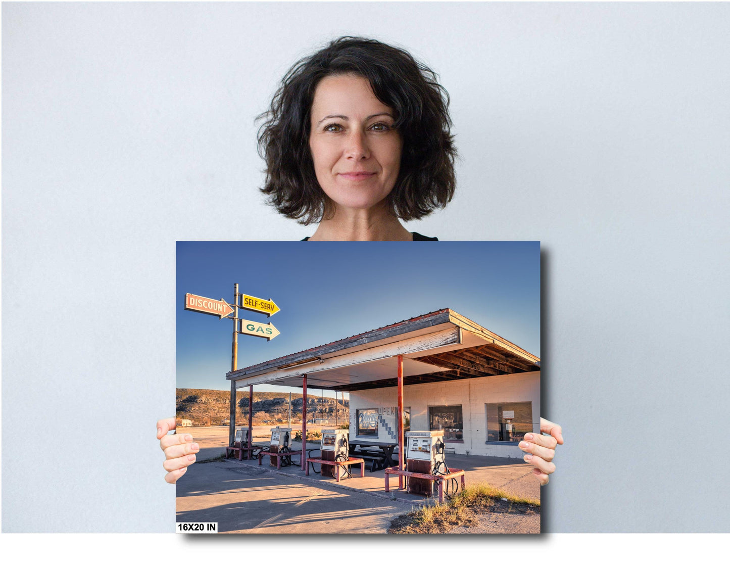 West Texas Art - Abandoned Gas Station | Desert Landscape Photography Print from Texas Big Bend | Unique Home Decor & Travel Art