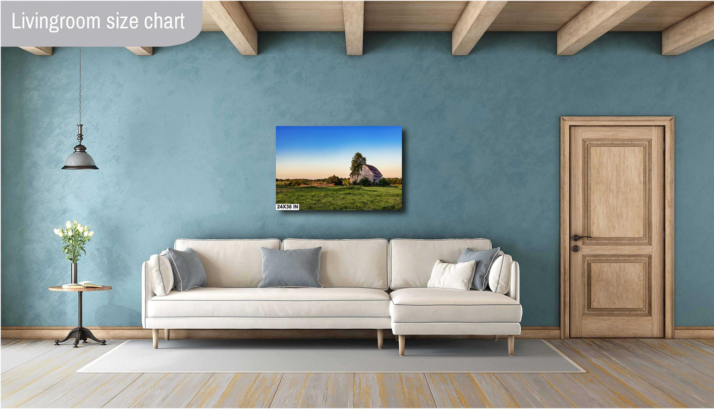 Rustic Barn Photography: Farmhouse Wall Decor Print on Canvas, Paper, Acrylic, or Metal - Rural Landscape Art