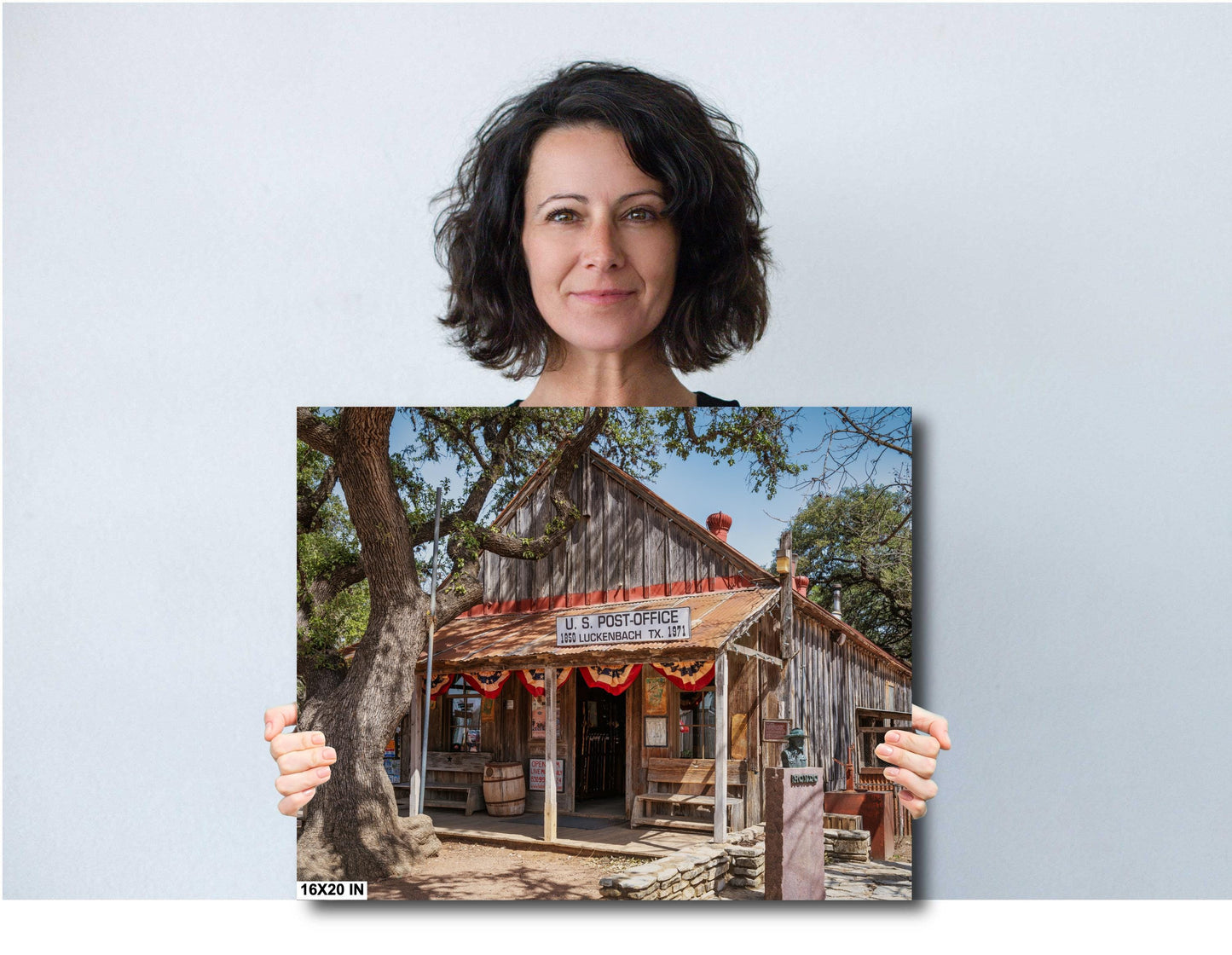Luckenbach Texas Post Office: Fine Art Print on Premium Photo Paper or Ready-to-Hang Canvas, Acrylic, or Metal