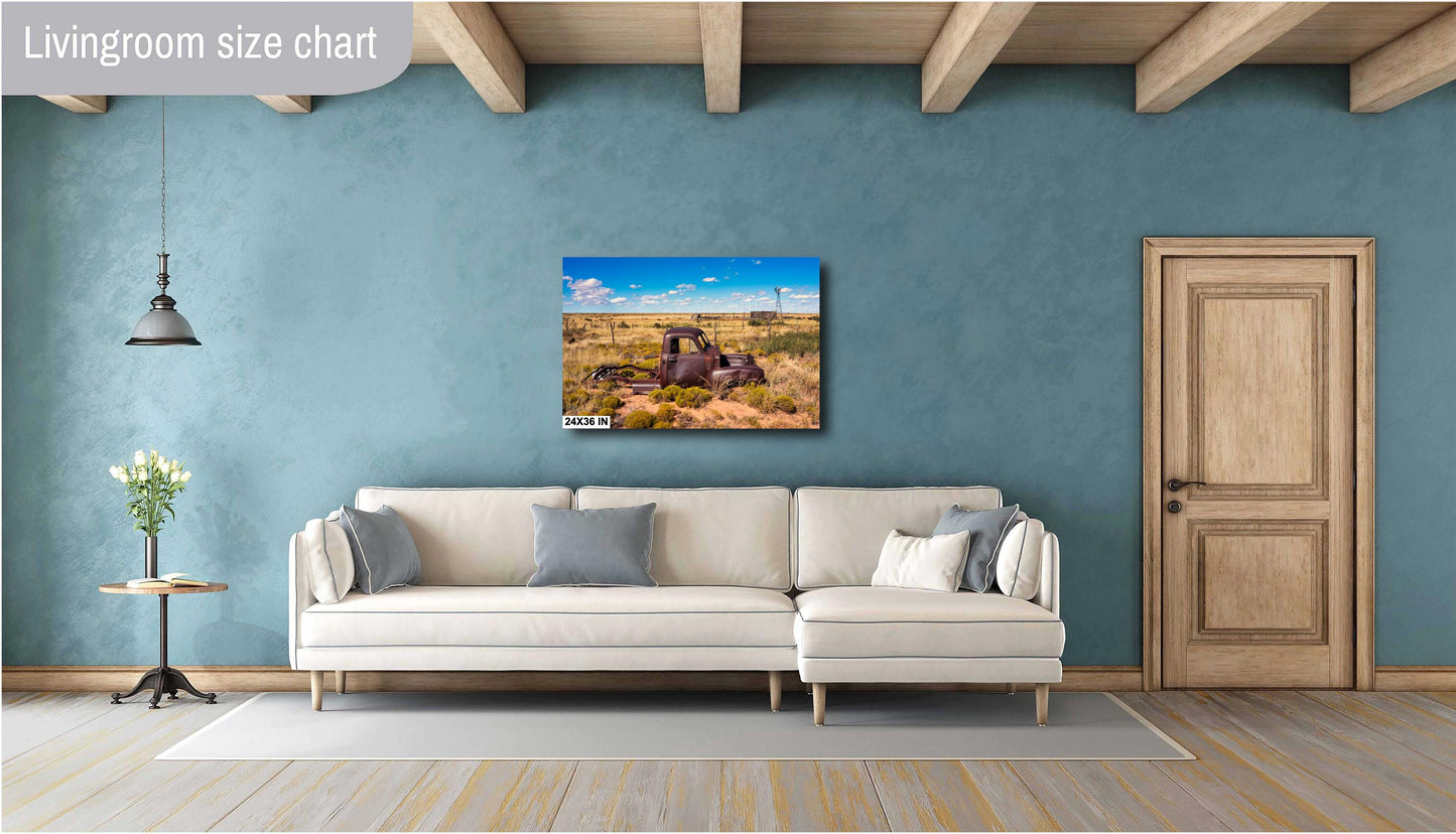 1948 Chevy Pickup Photography Print: Route 66 New Mexico Decor for Garage, Man Cave & Home Spaces