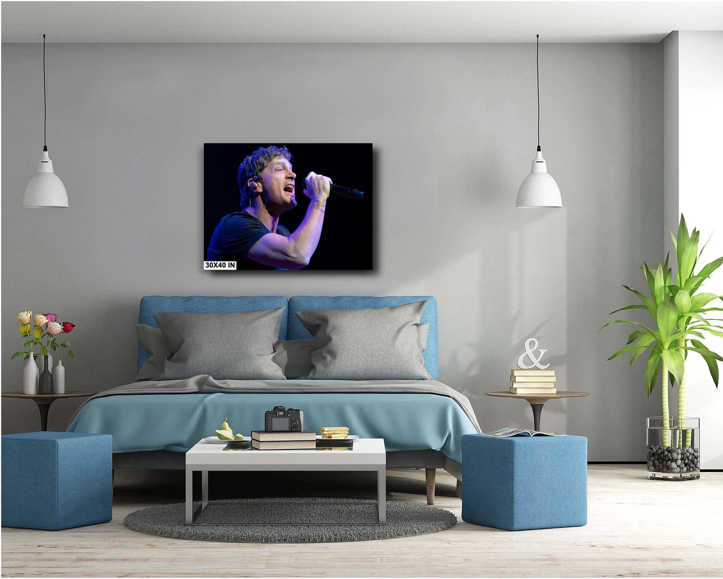 Concert Wall Art - Rob Thomas Matchbox Twenty Live Concert Photography Print - Photo Paper, Canvas & Metal Options - Music Wall Art Decor