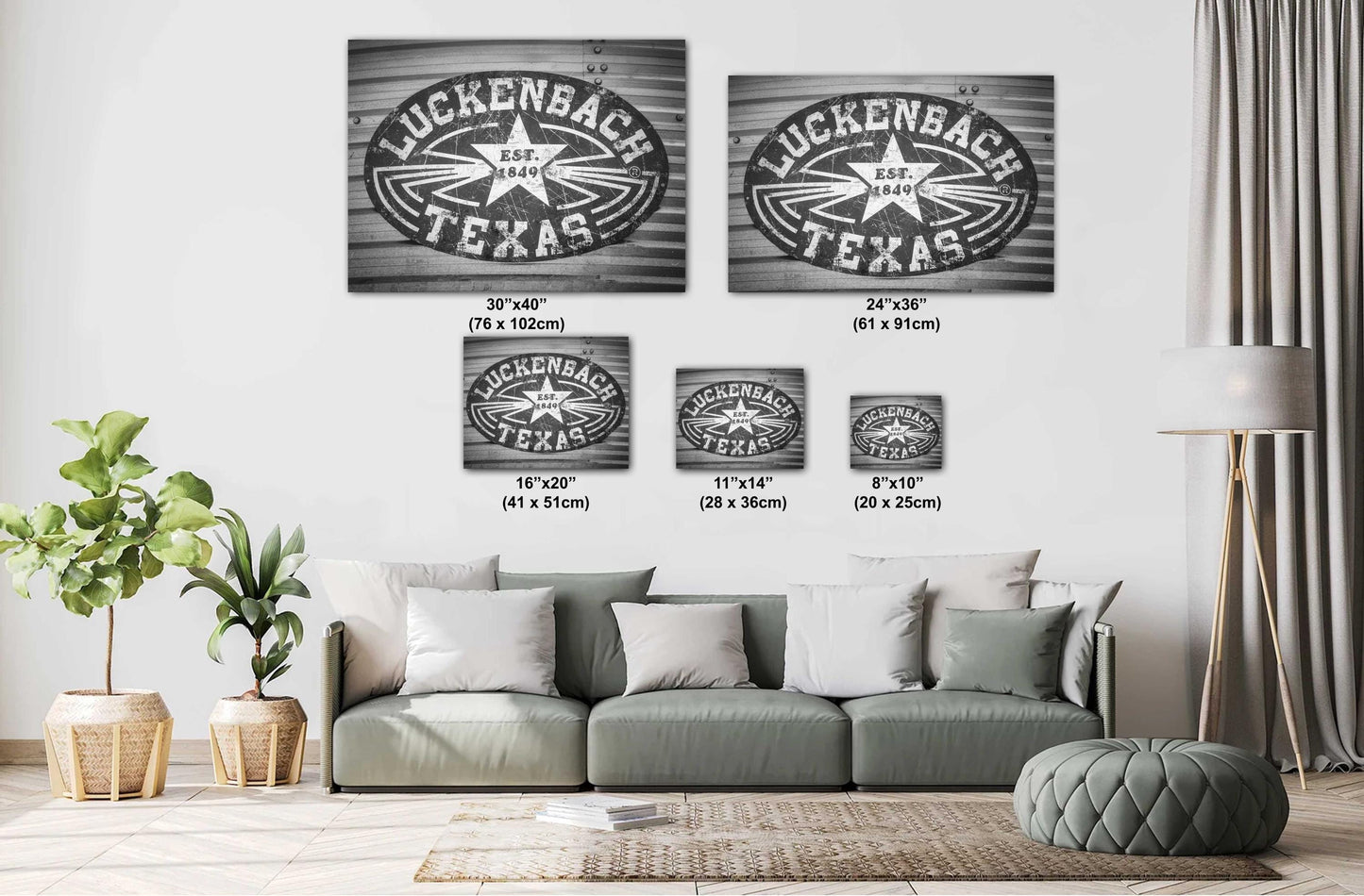 Luckenbach Texas Rustic Entrance Sign | Black & White Fine Art Print on Premium Paper, Canvas, Acrylic or Metal