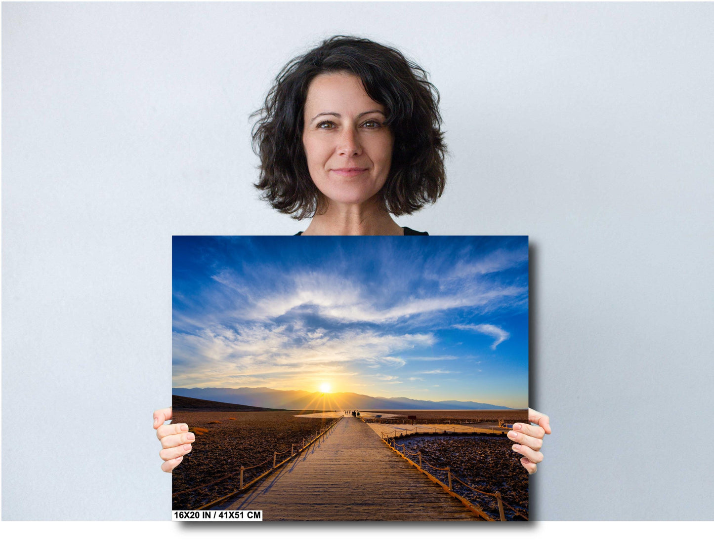 National Park Wall Art - Badwater Basin Death Valley Boardwalk Print, Modern Nature Photography, Premium Quality Home Decor