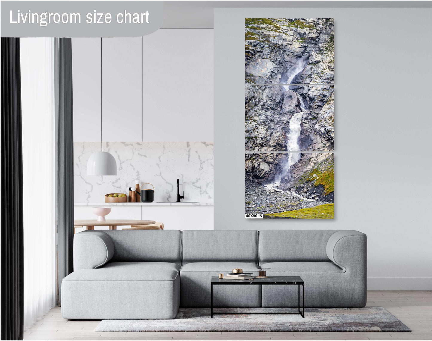 Alaska Cruise Photo - Glacier Bay National Park Waterfall on Premium Photo Paper, Canvas, Acrylic, or Metal Print