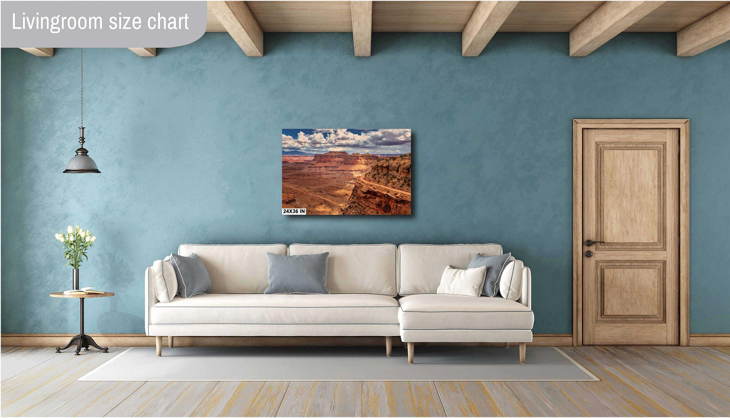 Canyonlands National Park Art Print | Shafer Trail Overlook Desert Landscape for Southwestern Home Decor