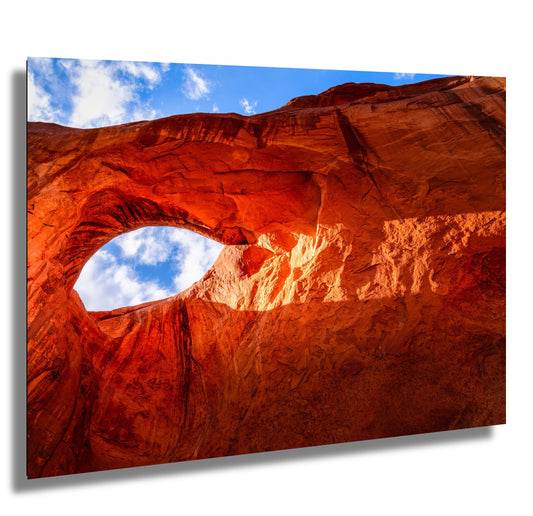 Monument Valley Art Print - Sun's Eye Arch Arizona Landscape Photo on Canvas, Metal, Acrylic & Photo Paper Decor