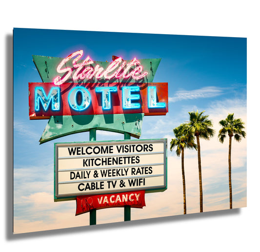 Starlite Motel Mid Century Modern Art Photography - Mesa AZ Fine Art Print on Premium Paper, Canvas & Metal Wall Decor