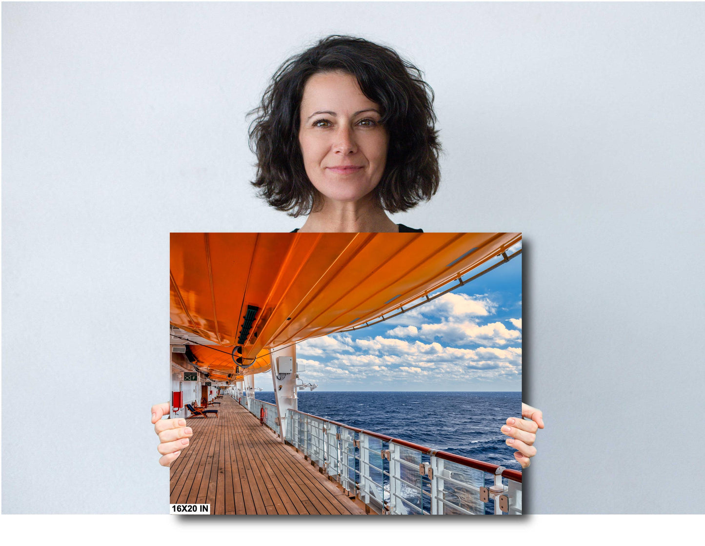 Ocean View Fine Art Print from Cruise Ship Promenade Deck - Premium Photo, Canvas, Acrylic & Metal Options