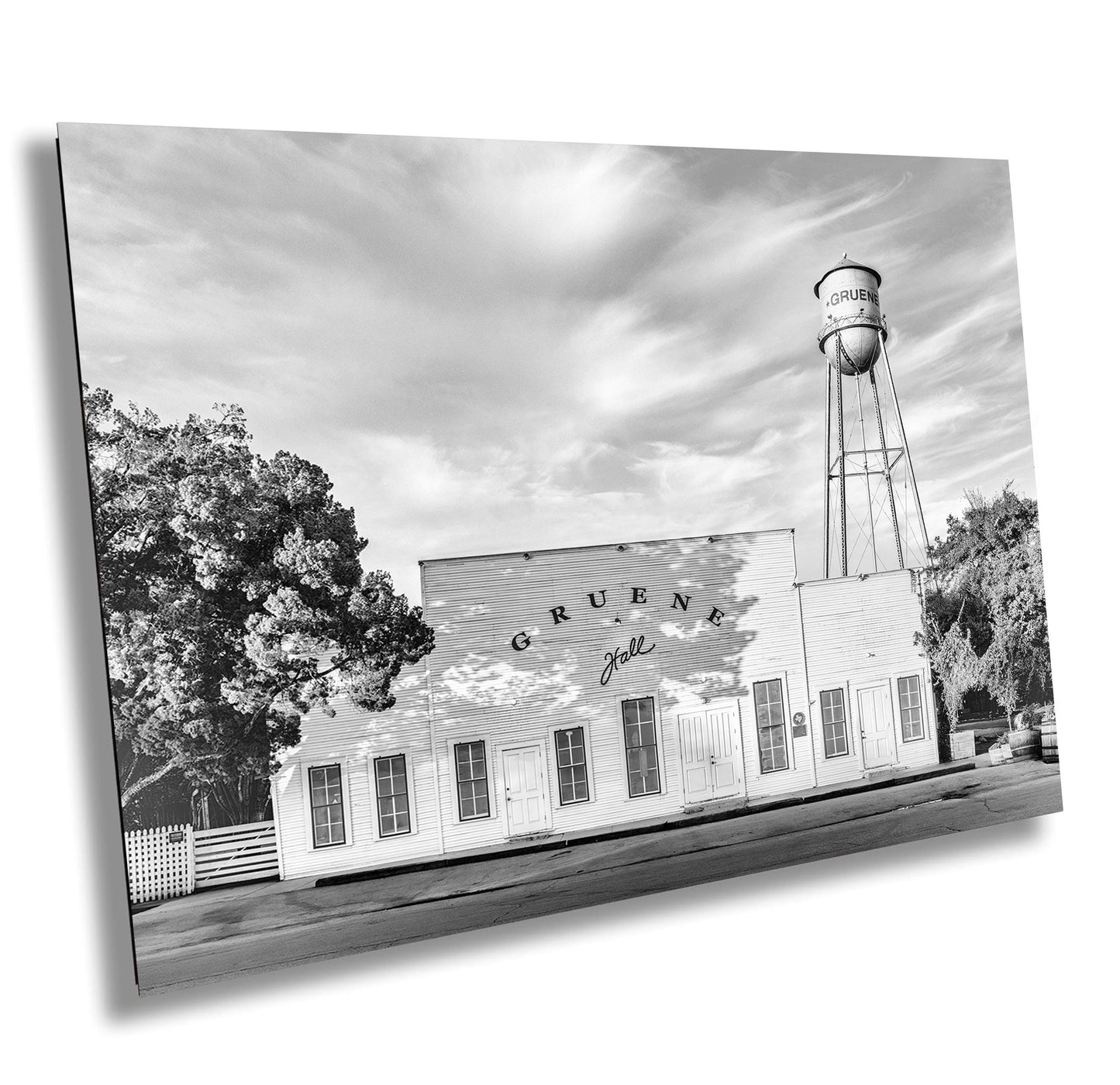 Gruene Hall B&W Photo Print: Oldest Dance Hall in Texas on Premium Photo Paper or Ready to Hang Canvas, Acrylic, or Metal