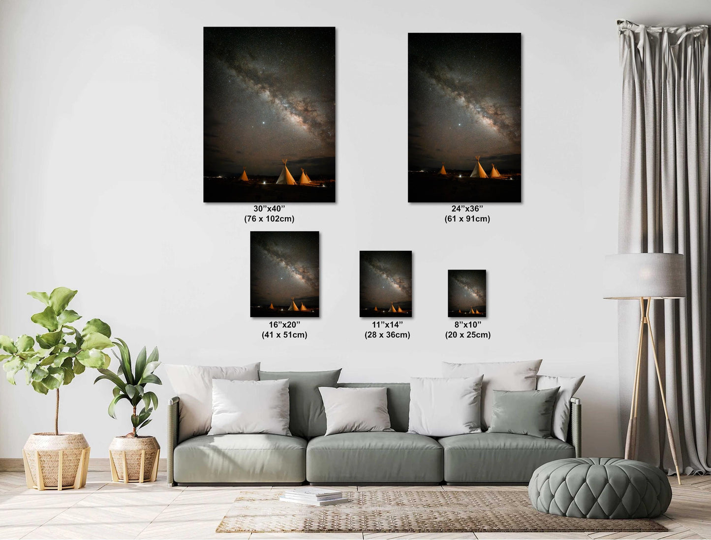 Milky Way Stars over Terlingua Teepee Art Print | Big Bend Texas Night Sky Constellation Decor