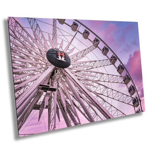 Houston Ferris Wheel Sunset Photography | Large Fine Art Print, Texas Rodeo Carnival Wall Decor for Home & Office
