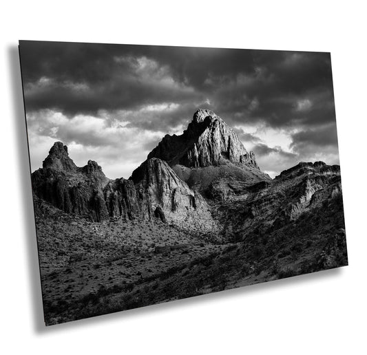 Minimalist Wall Art Black Mountains Print, Arizona Landscape Photography on Premium Photo Paper, Canvas, Acrylic & Metal Decor