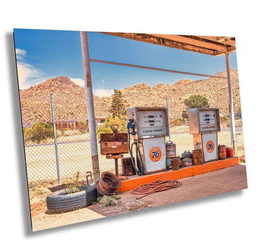 Valentine Arizona Route 66 Union 76 Station: AZ Desert Landscape Photography, Americana Wall Art for Man Cave